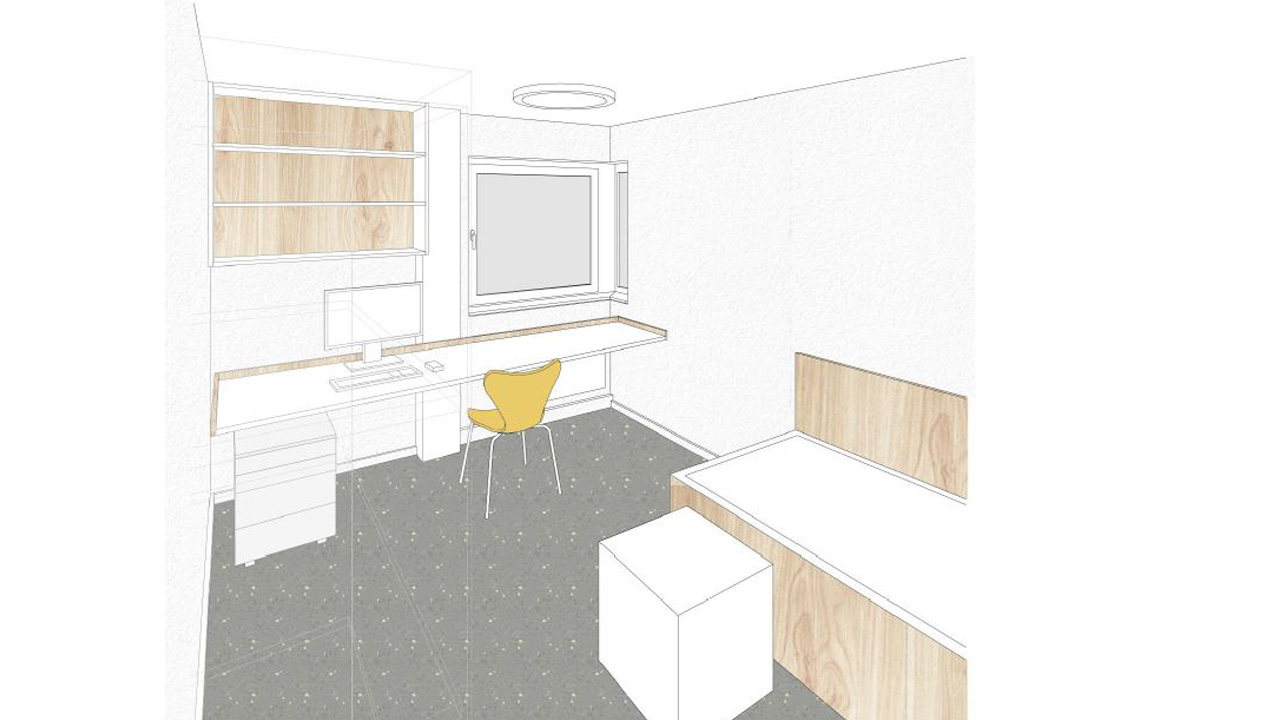 Innensanierung Studierendenwohnheime, Schwerzstraße, Stuttgart